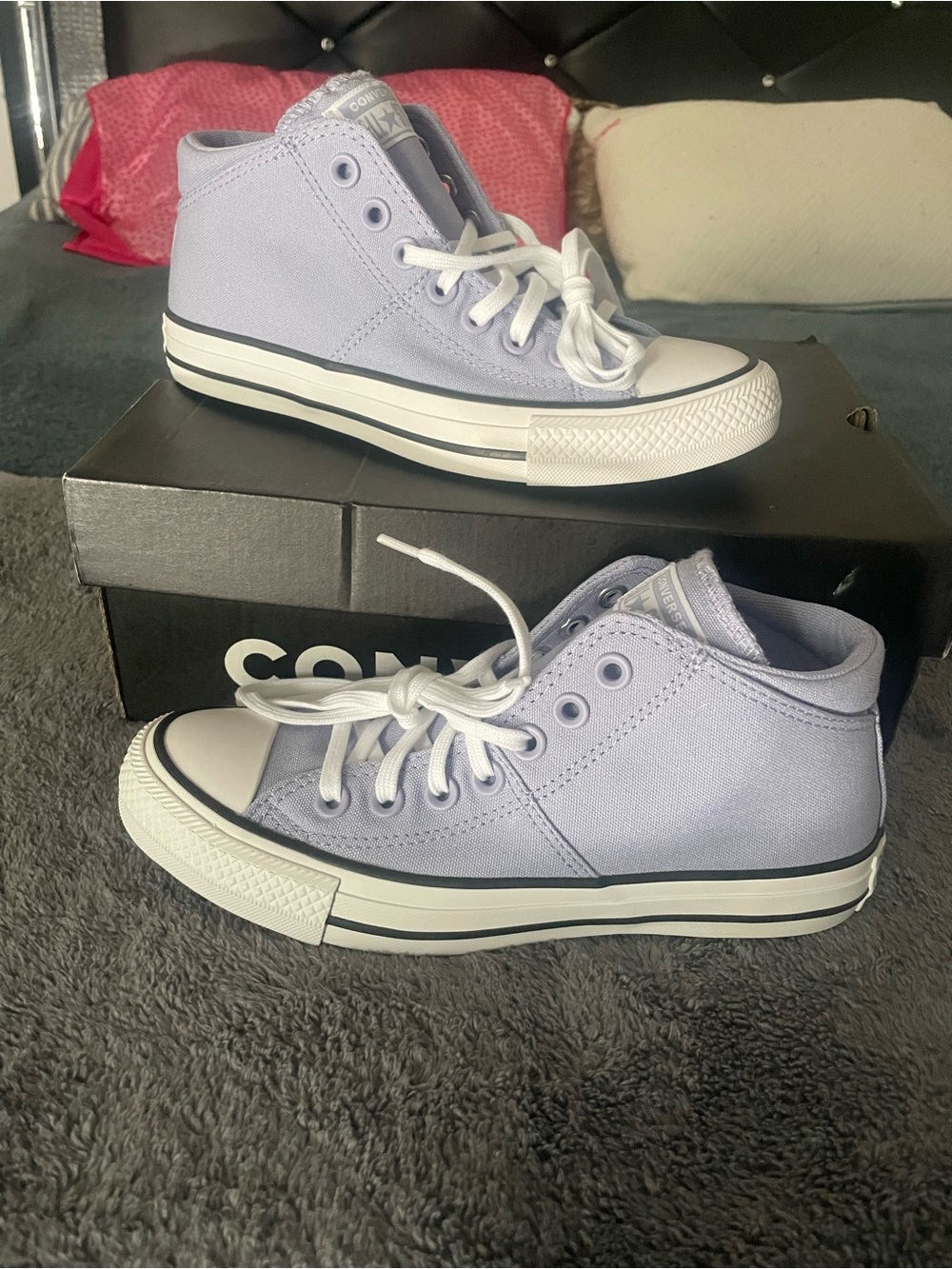 Converse Mid-Top Sneakers - Light Lavender Canvas